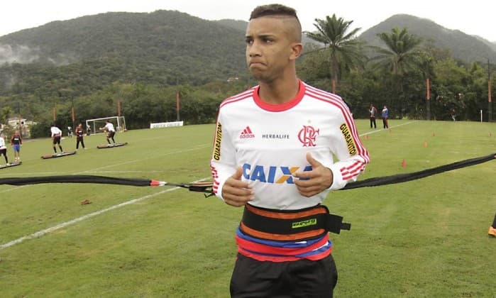 jorge em treino na época de flamengo