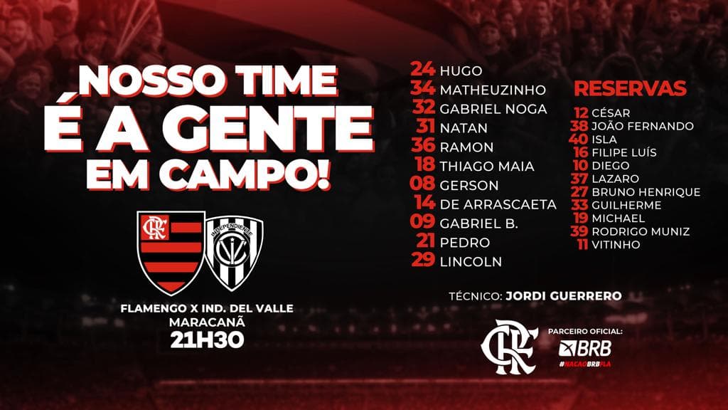 escalação flamengo