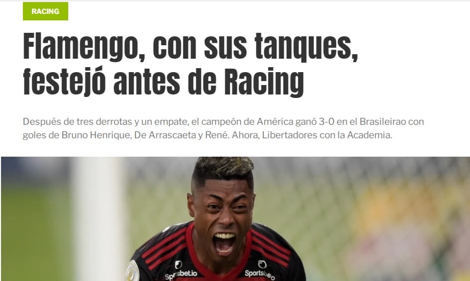 flamengo racing libertadores
