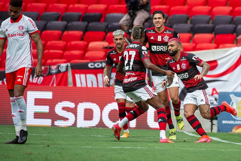 Quarteto ofensivo Flamengo ataque Gabigol, Pedro, Bruno Henrique e Arrascaeta