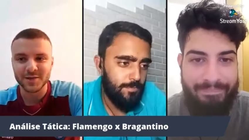 Em live do Tática Didática no pós-jogo entre Fla 1 x 1 Bragantino, comentaristas analisam a partida taticamente e as possibilidades de título do Flamengo