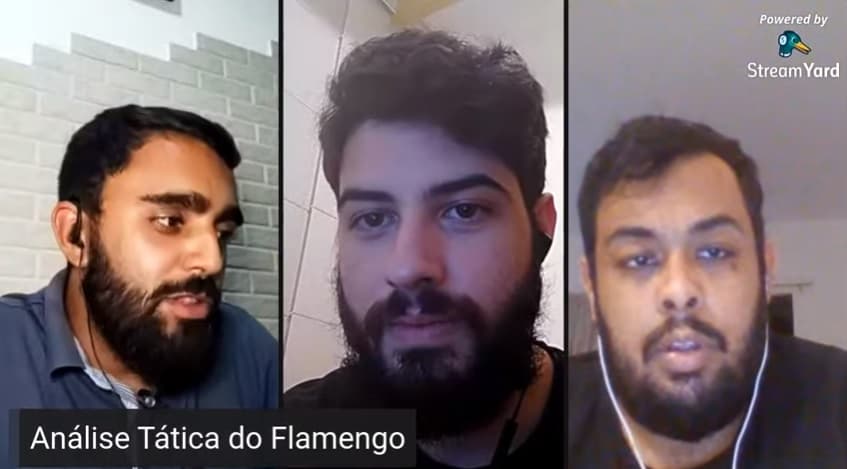 Durante live do canal Tática Didática, comentaristas analisam desempenho do Flamengo dentro de campo de olho no confronto contra o Internacional