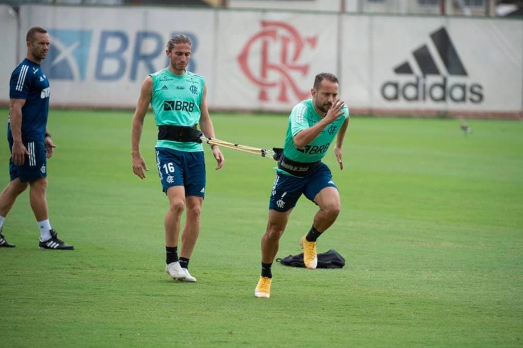 Filipe Luís elenco Flamengo Everton Ribeiro