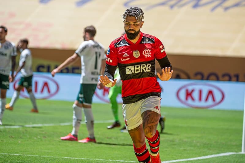 Gabigol jogadores do Flamengo zoam palmeiras após titulo da supercopa