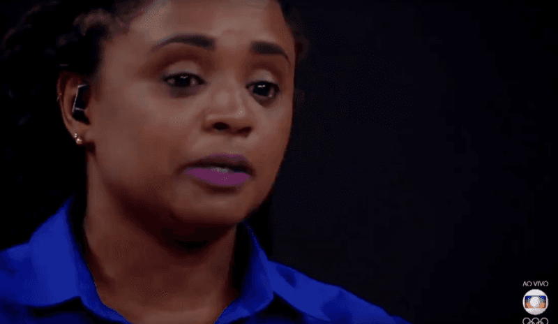 Daiane dos Santos emocionada com a prata de Rebeca Andrade