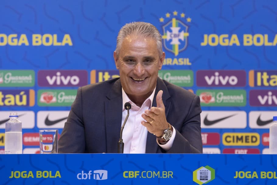 Tite em coletiva da Seleção Brasileira; treinador está na mira do Flamengo