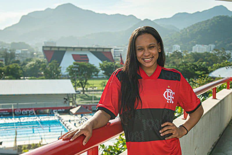 Rebeca Andrade na Gávea; Ex-VP de Esportes Olímpicos do clube critica imprensa por cobertura das medalhas no Mundial