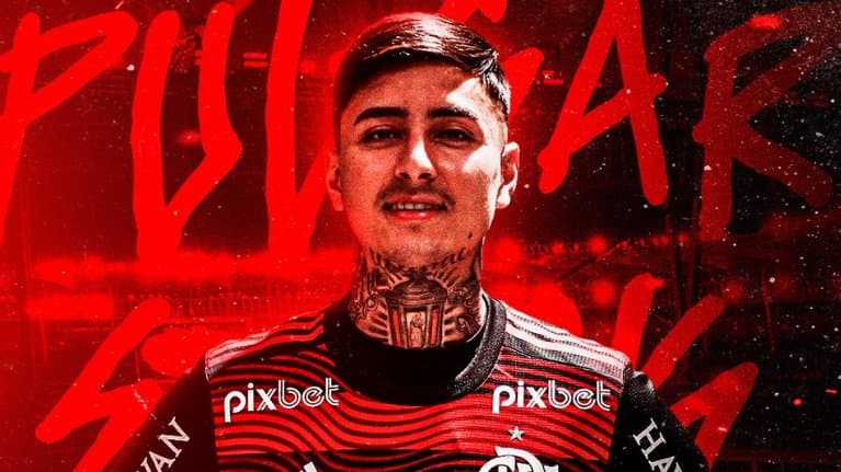 Flamengo divulga oficialmente Pulgar