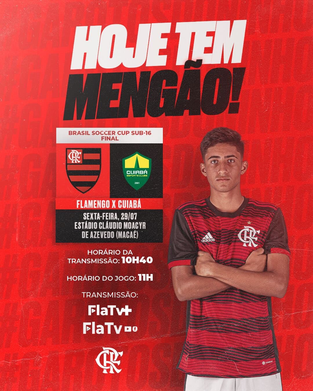 É decisão: Flamengo enfrenta o Cuiabá na final da Soccer Cup 16