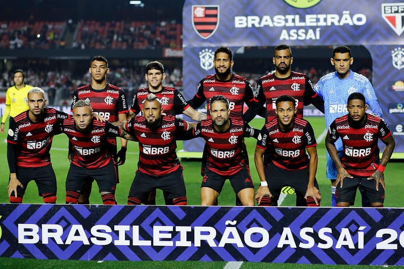 Time reserva do Flamengo na vitória contra o São Paulo