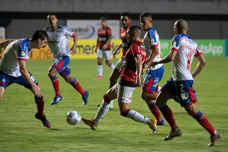 Flamengo contra o Bahia no Campeonato Brasileiro 2021
