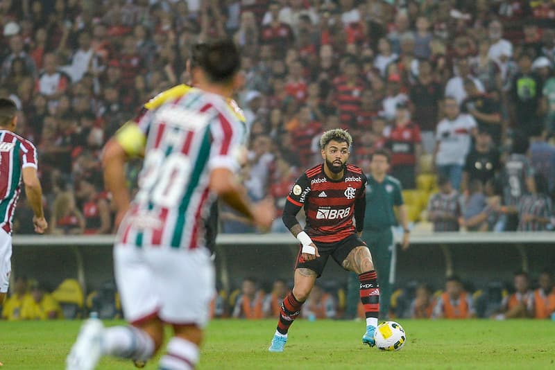 Gabigol em jogo entre Flamengo x Fluminense