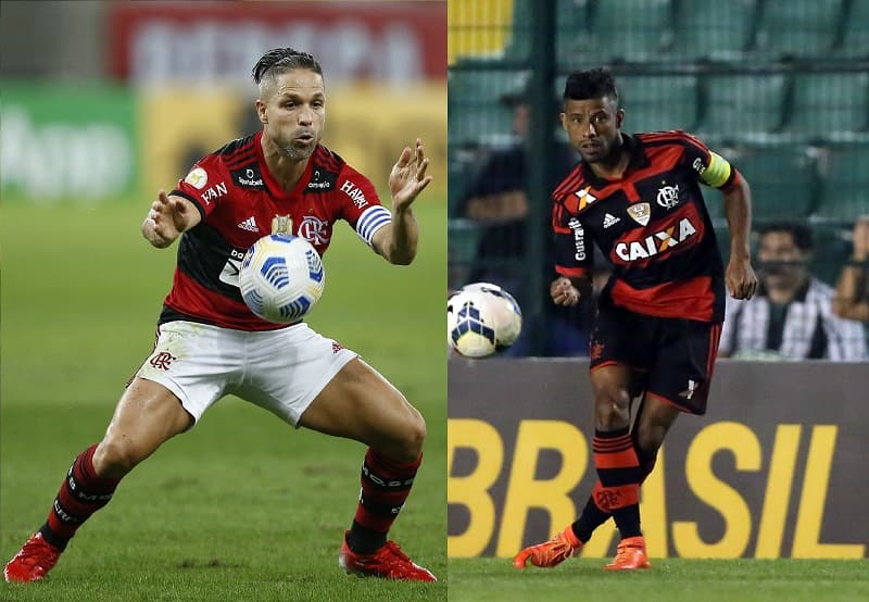 Diego Ribas ou Léo Moura? Torcedores debatem na internet sobre quem é ídolo do Flamengo