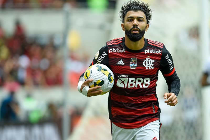 Gabigol após gol no Flamengo x Ceará