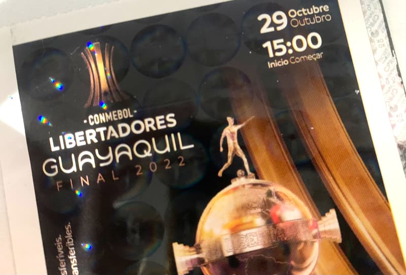 Detalhe do ingresso para a final da Libertadores. Foto: Ivan Trindade / MRN