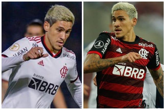 Pedro vestindo o uniforme principal e o número 2