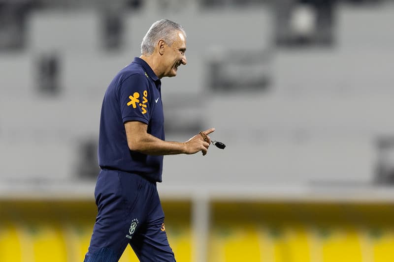 Titeb em treino da Seleção Brasileira na Copa do Mundo