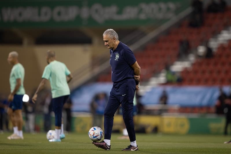 Técnico da Seleção Brasileira, Tite durante treino do Brasil no Catar