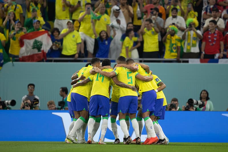 Seleção Brasileira no jogo contra a Coreia do Sul. Foto: Lucas Figueiredo / CBF