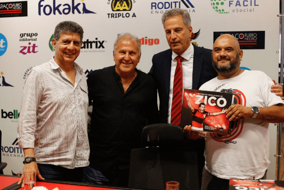 Lançamento do Livro do Zico no Flamengo, em 30/01/2023. Foto: Gilvan de Souza/CRF