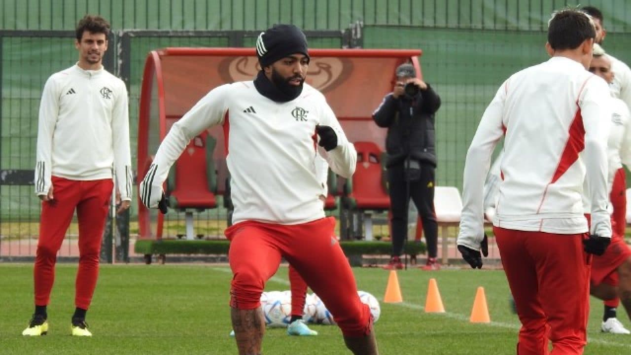 Flamengo treinando para encarar o Al Ahly