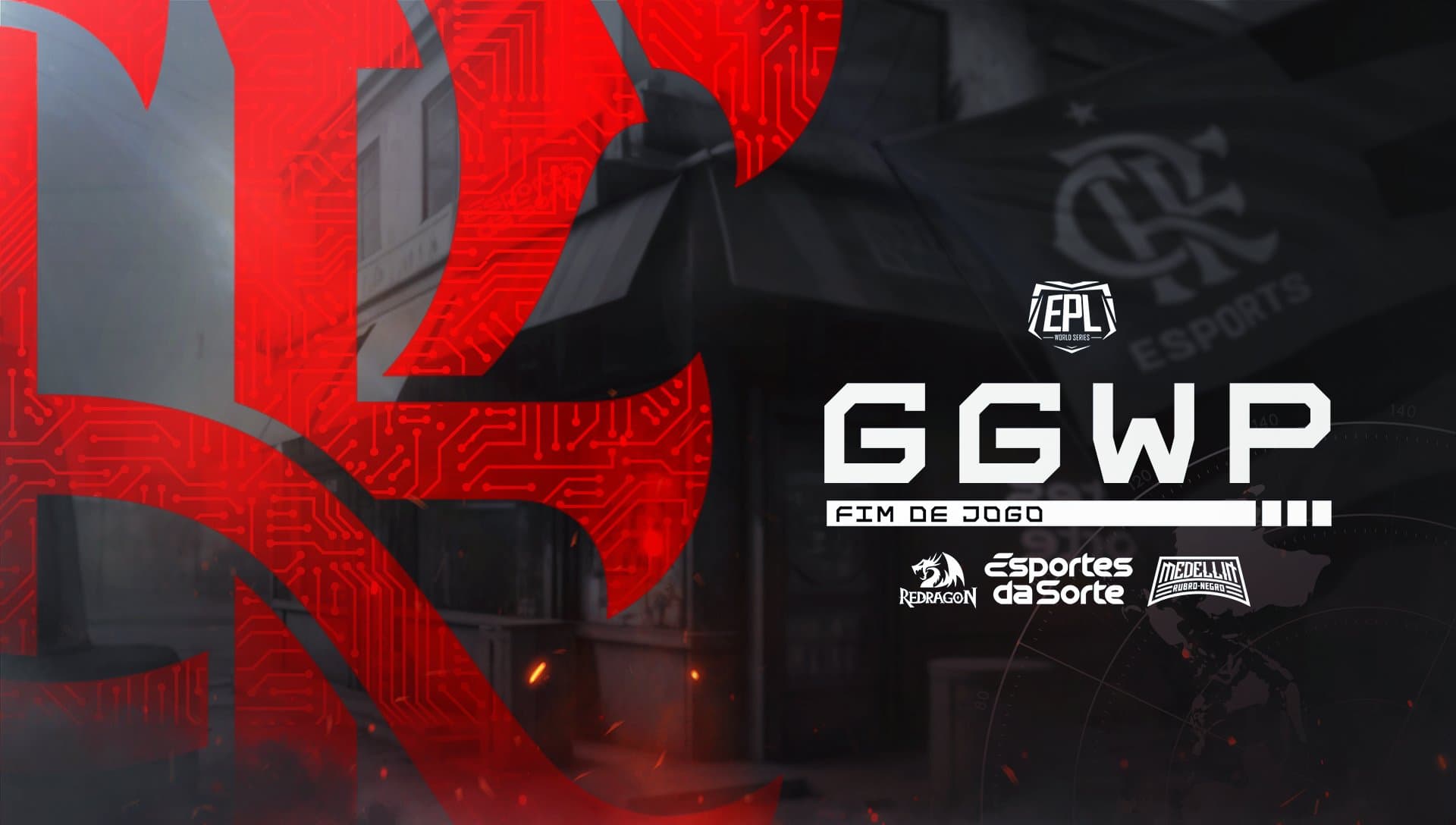 Símbolo do Flamengo eSports com a escrita "GGWP"