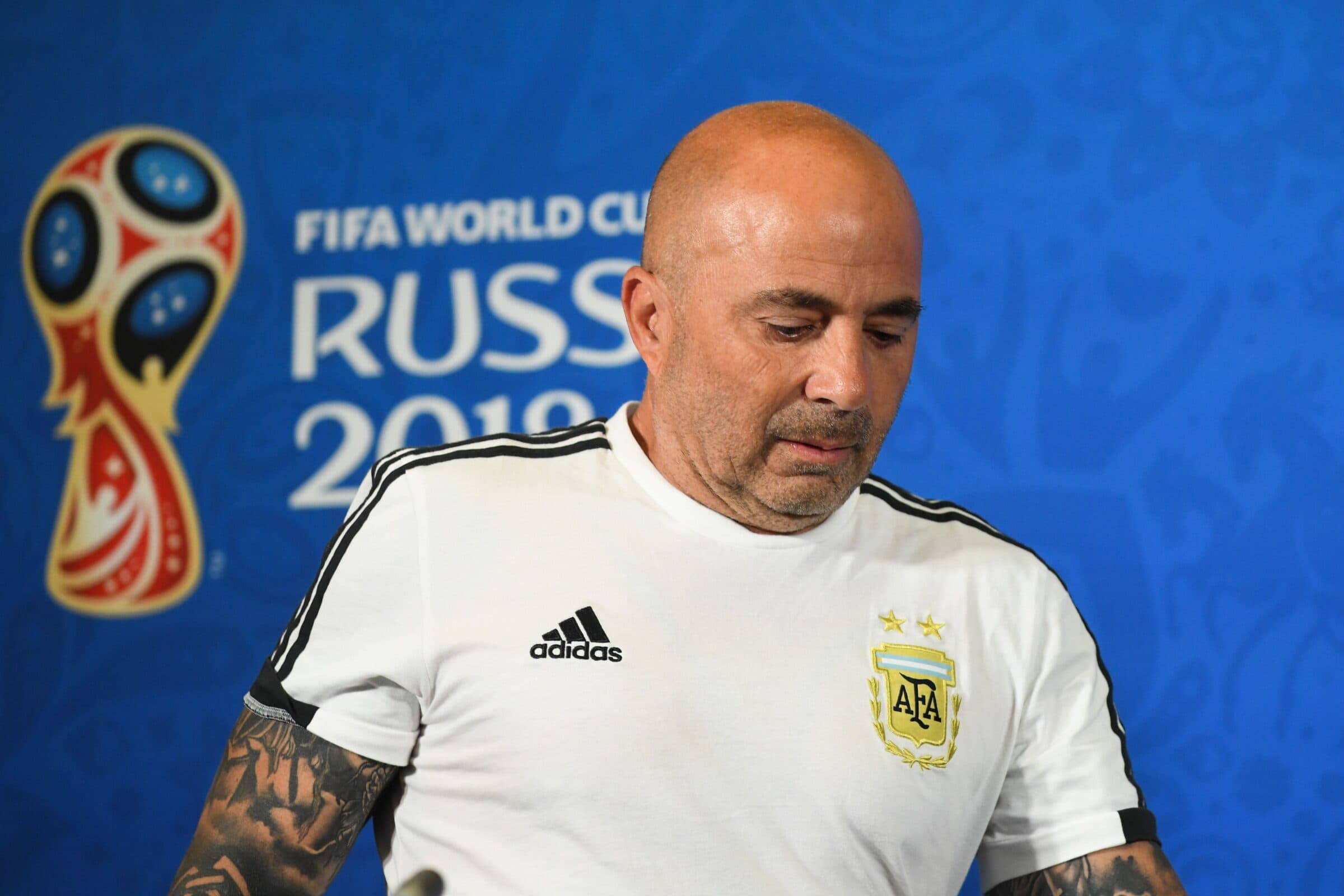 Jorge Sampaoli, técnico do Flamengo, durante Copa do Mundo