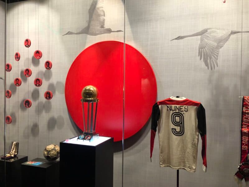 Espaço em homenagem ao título mundial de 1981 no Museu do Flamengo