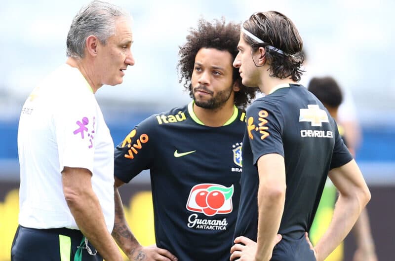 Tite e Filipe Luís no Flamengo