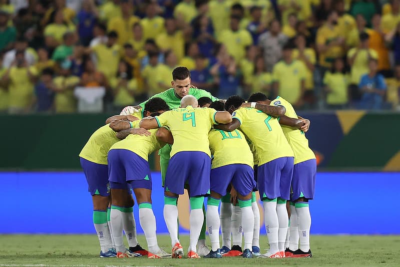 Seleção Brasileira em jogo das Eliminatórias da Copa do Mundo 2026