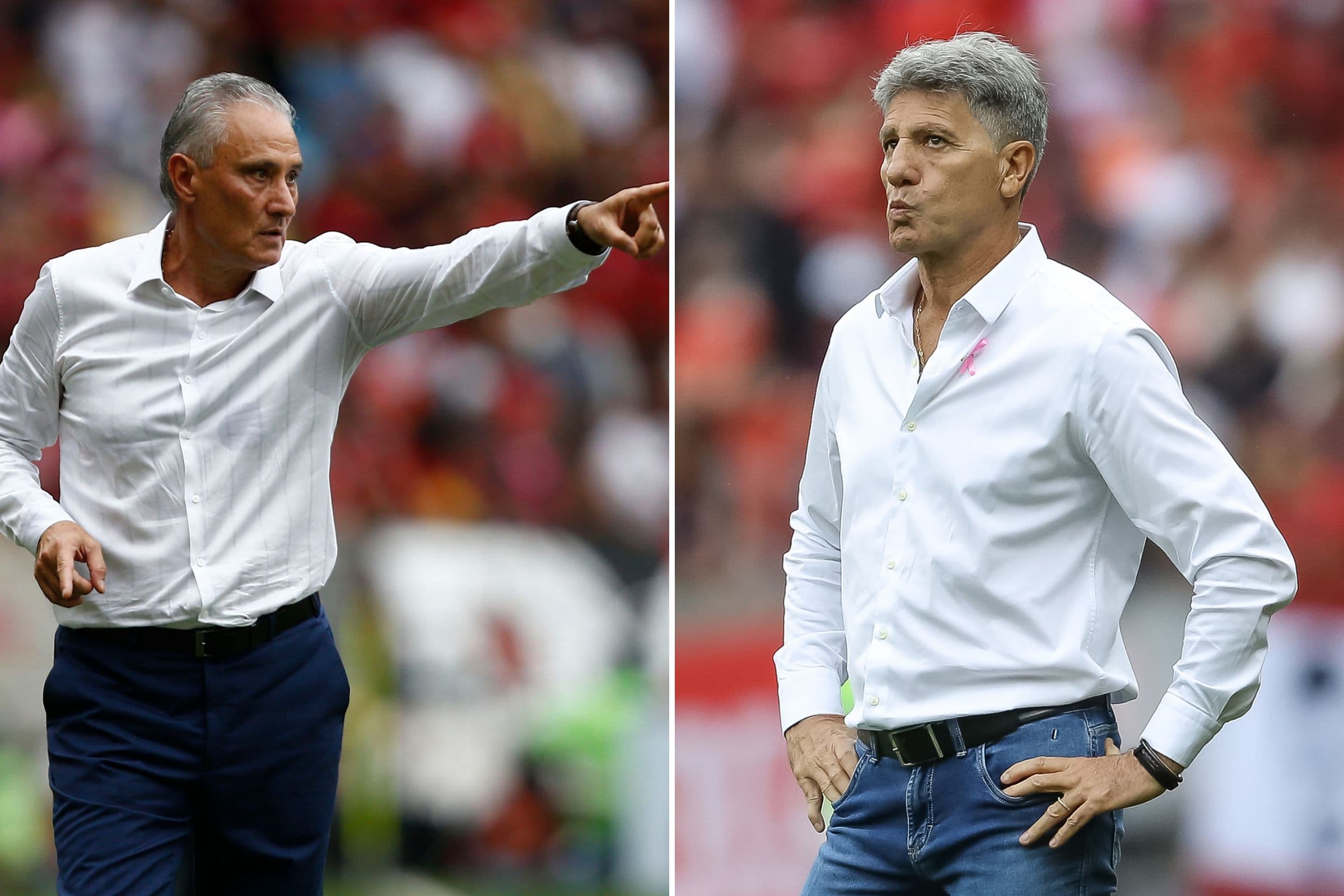 Tite e Renato Gaúcho se enfrentam por Flamengo e Grêmio após rivalidade na Seleção Brasileira