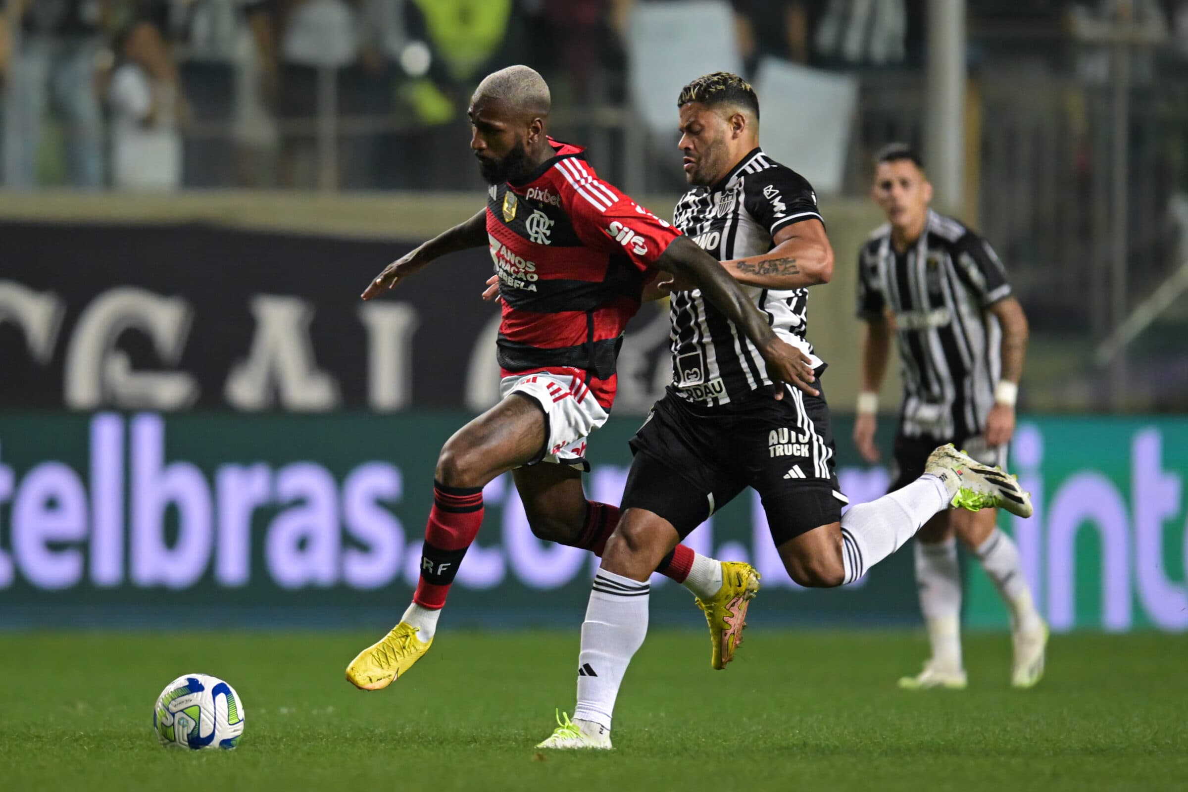 Gerson durante Atlético-MG x Flamengo