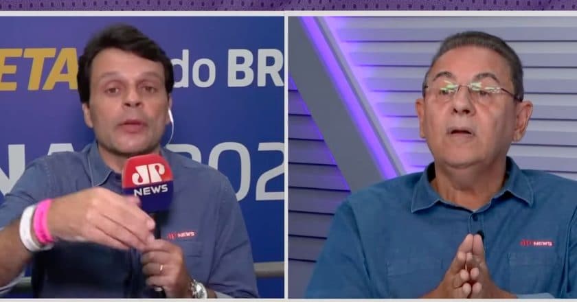 Rodrigo Viga e Flávio Prado. Justiça condenou Jovem Pan a pagar R$ 20 mil em danos morais ao Flamengo após acusação infundada de repórter