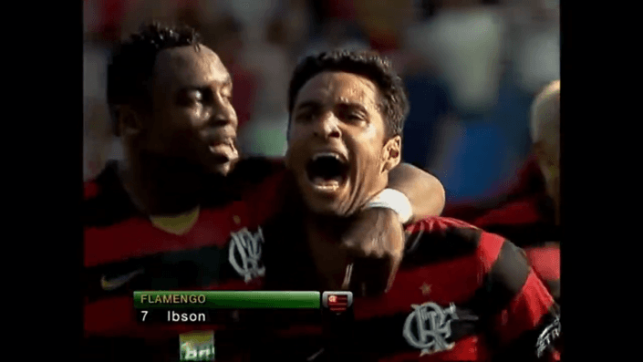 Ibson foi herói em goleada do Flamengo contra o Palmeiras no Campeonato Brasileiro de 2008