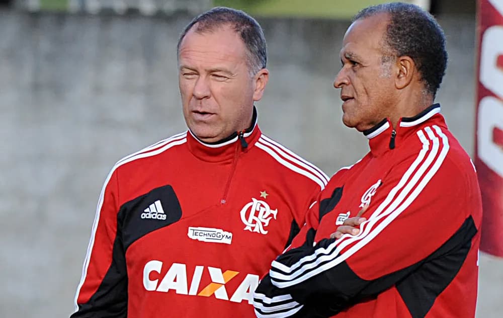 Jayme de Almeida e Mano Menezes trabalharam juntos na equipe do Flamengo que venceu Copa do Brasil em 2013