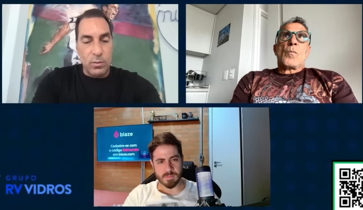 Edmundo mostra ciúmes de Flamengo e Pixbet no Youtube