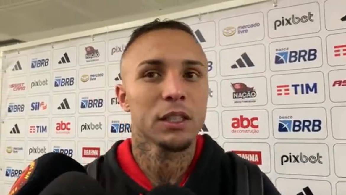 Everton Cebolinha na Zona Mista após empate entre Flamengo e Fluminense pelo Brasileirão 2023