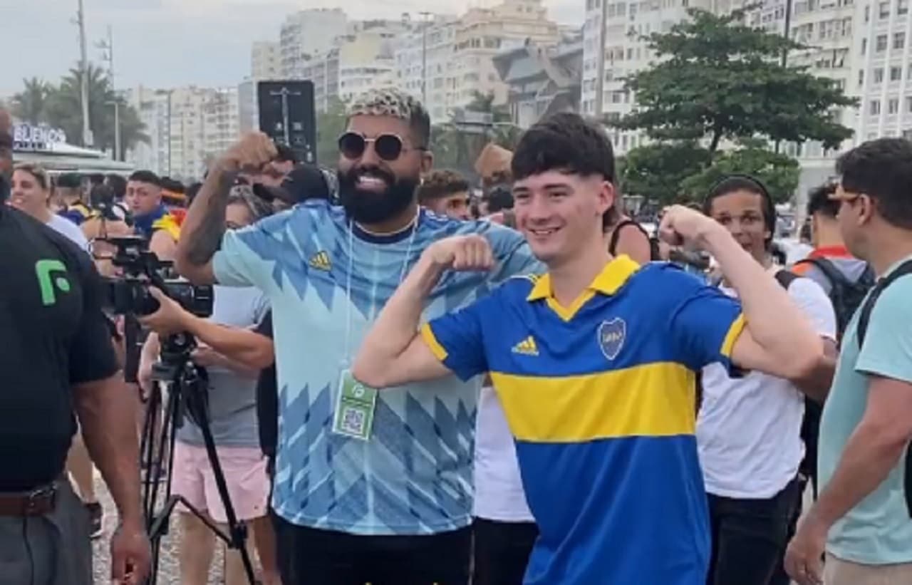 sósia de gabigol com boca juniors