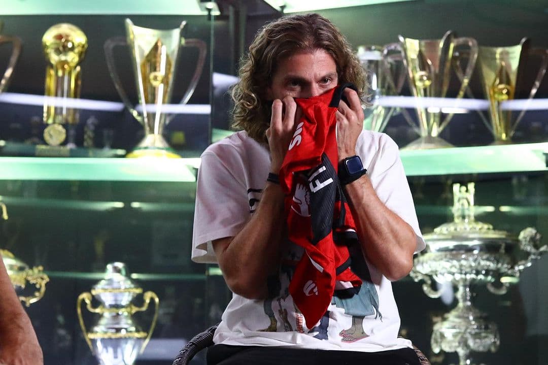 Filipe Luís no Museu do Flamengo