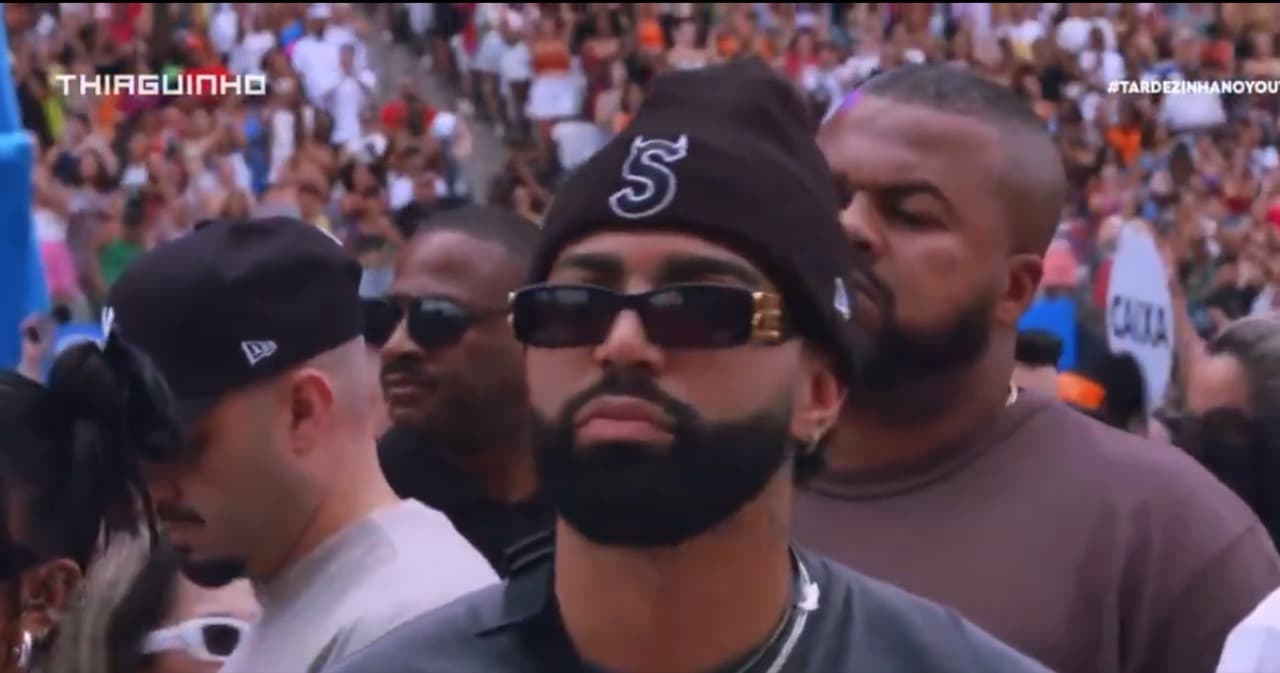 Gabigol em show de Thiaguinho na Arena Corinthians