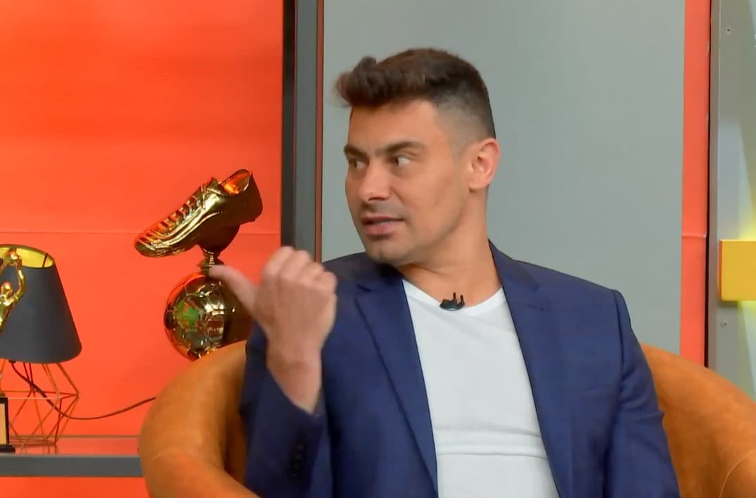 Alex durante o programa "Boleiragem", do SporTV