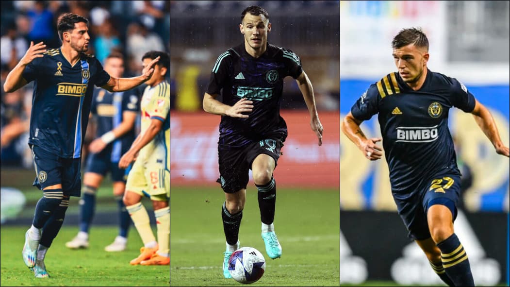 Julian Carranza, Daniel Gazdag e Kai Wagner em campo pelo Philadelphia Union; Time da MLS enfrenta o Flamengo em amistoso