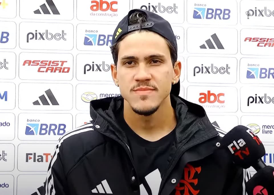 Pedro, atacante do Flamengo, fala sobre Tite em entrevista coletiva nos Estados Unidos