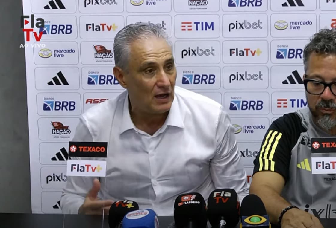 tite dá coletiva no flamengo após audax