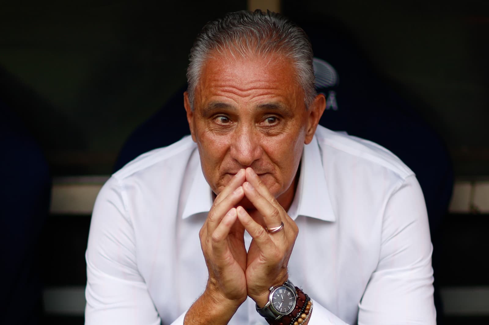 Tite, técnico do Flamengo, reage antes da partida entre Flamengo e Cuiabá pelo Brasileirão 2023, no Estádio do Maracanã, em 3 de dezembro de 2023, no Rio de Janeiro, Brasil.