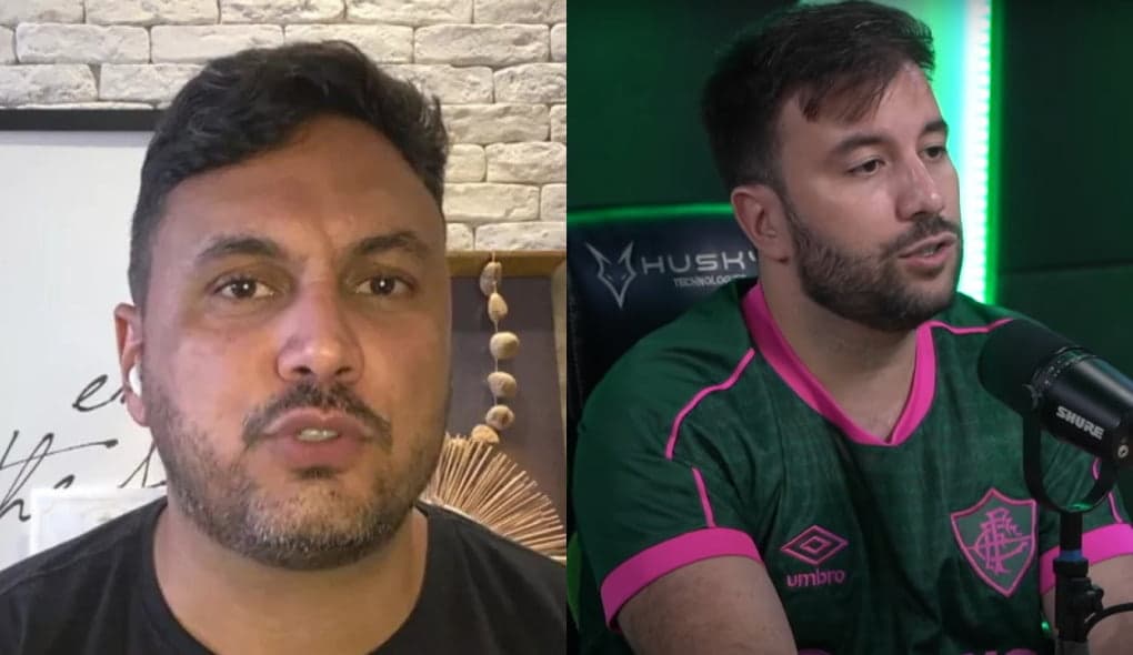 CaHê Mota e Victor Canedo; jornalistas debateram distribuição de rendas de TV que tem grande vantagem do Flamengo no ranking