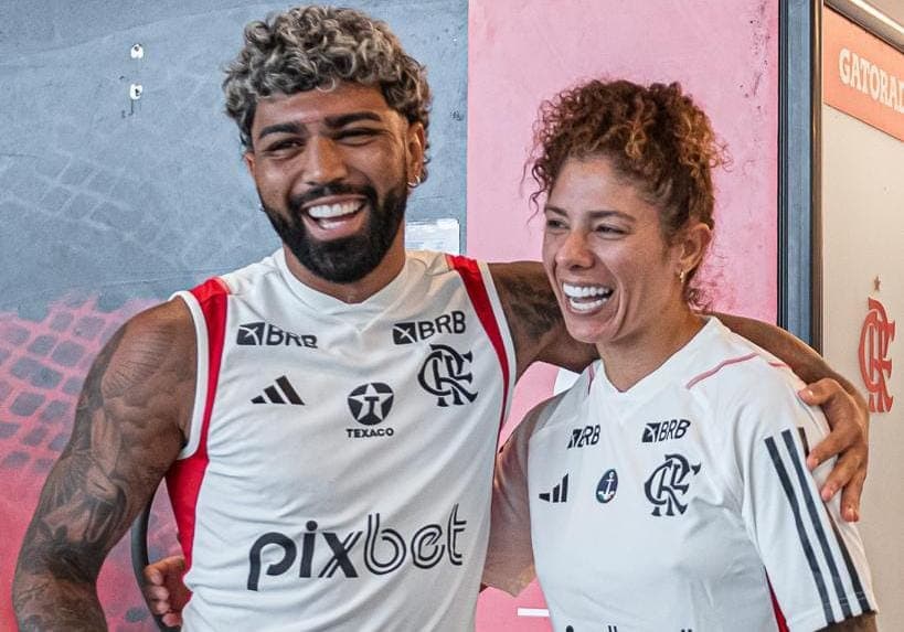 Craques do Flamengo, Cristiane e Gabigol trocam mensagens do carinho