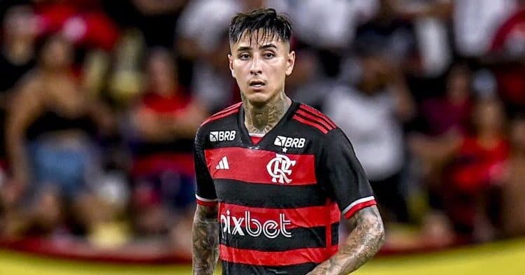 Erick Pulgar em campo pelo Flamengo;