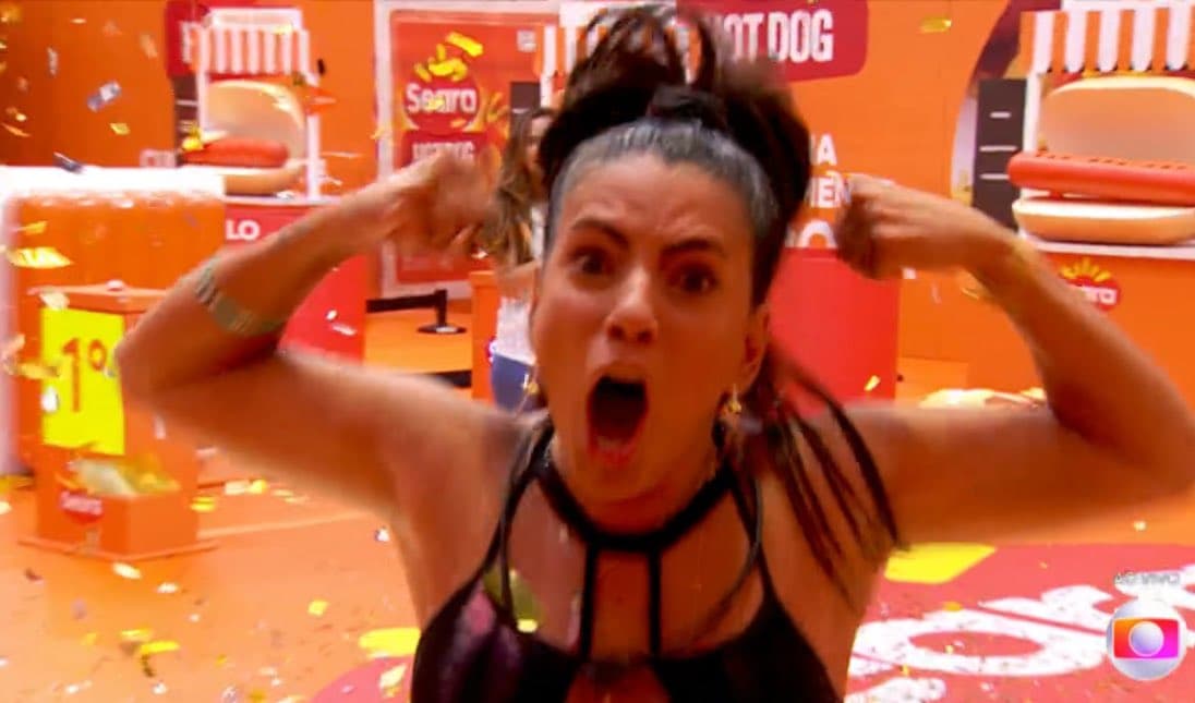 Fernanda, nova líder do BBB 24, imita Gabigol, do Flamengo, ao ganhar líder