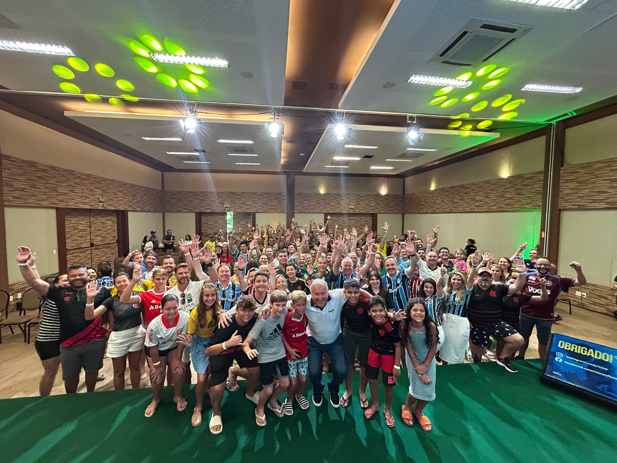 Zico em Paçestra na Bahia. Foto: Redes Sociais Zico